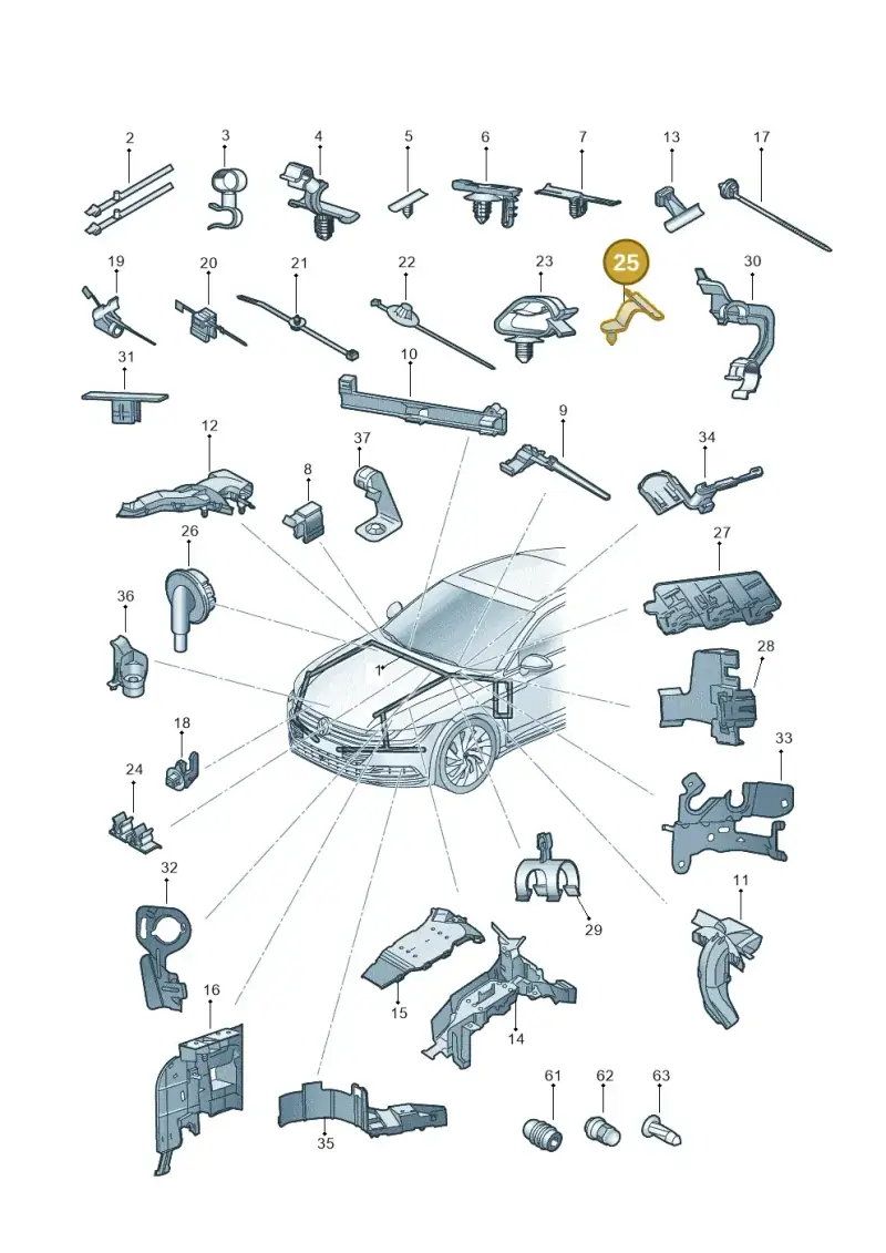 8L0971848F — Volkswagen Arteon (2017-2023) diagram 828971820, position 25
