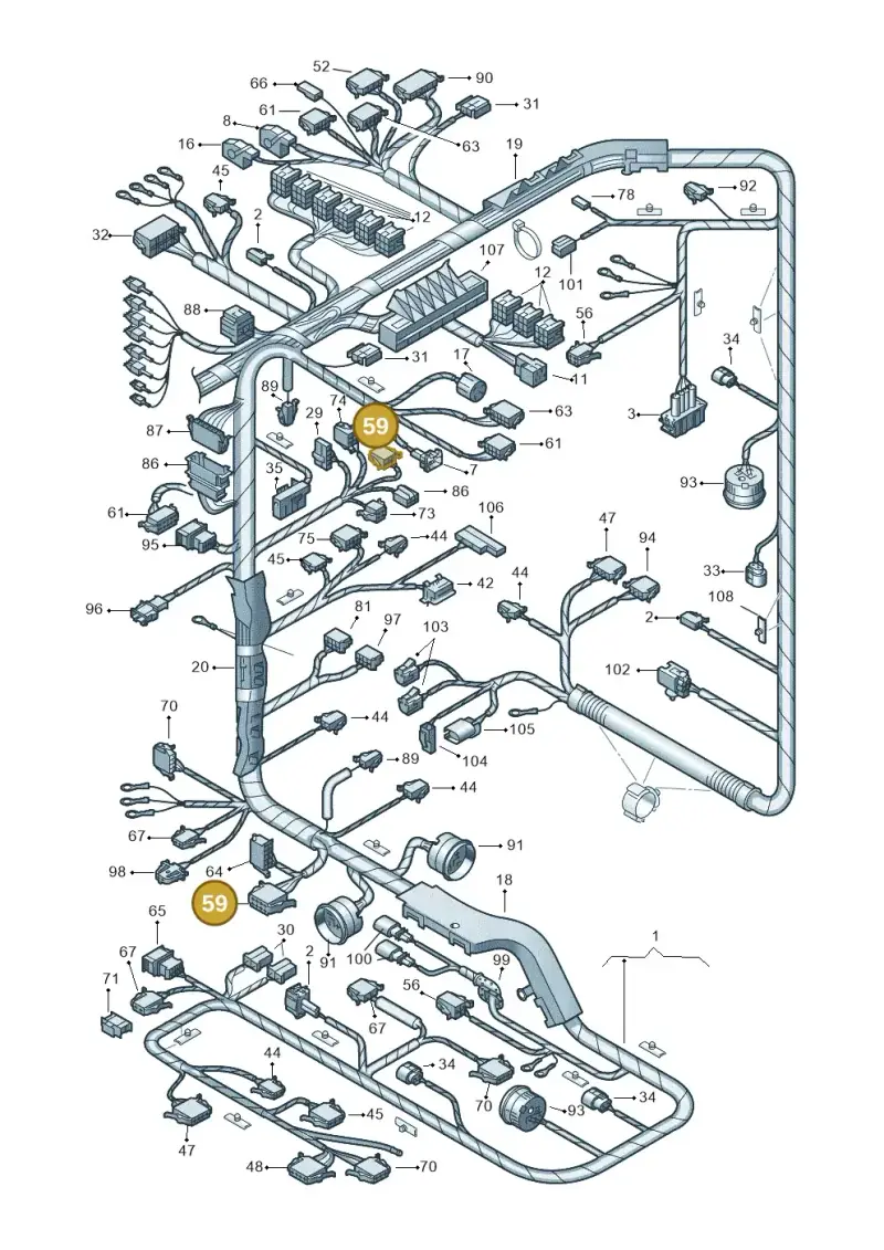 8L0971971 — Volkswagen Sharan (2008-2010) diagram 162971810, position 59