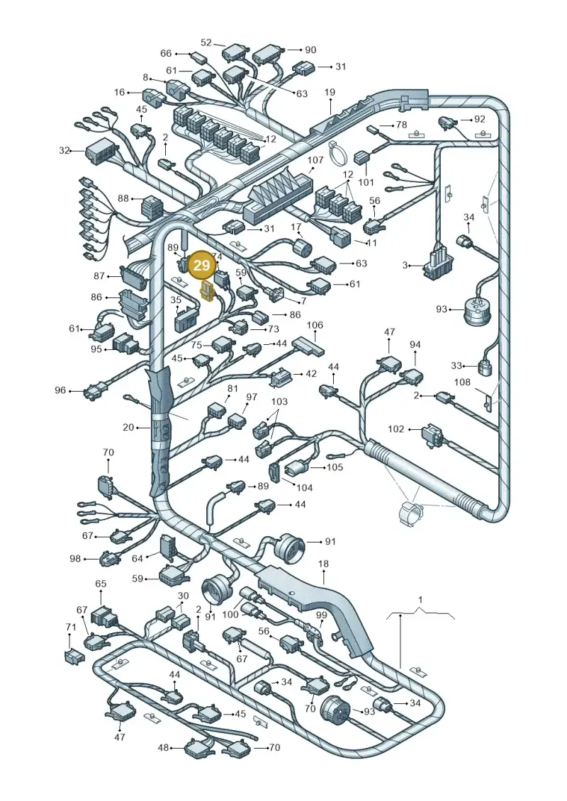 8L0971972 — Volkswagen Sharan (2008-2010) diagram 162971810, position 29