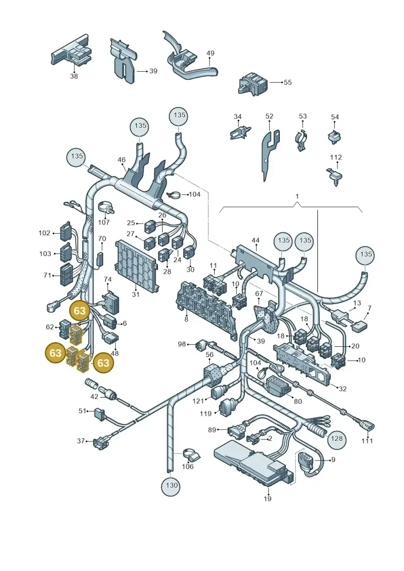 8L0971972 — Volkswagen New Beetle             06> (2005-) diagram 201971800, position 63