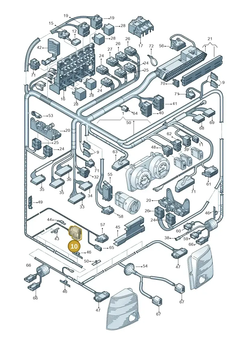 8L0971972 — Volkswagen LUPO/3L TDI (2003-2005) diagram 231972430, position 10