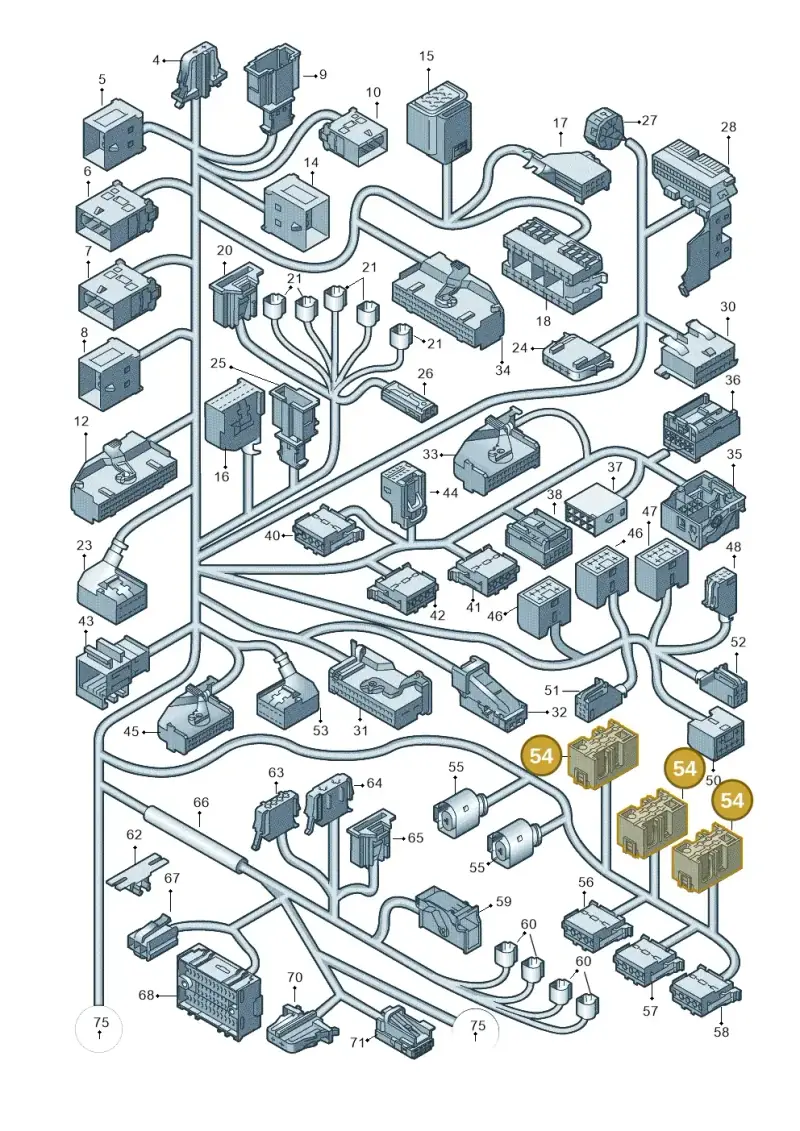 8L0971972 — Volkswagen Transp. caravelle (2011-2015) diagram 679971820, position 54