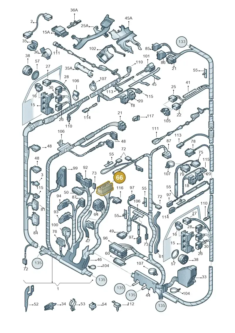 8L0971978 — Volkswagen New Beetle             06> (2005-) diagram 201971810, position 66