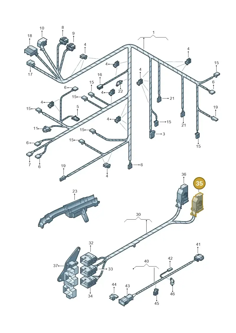 8L0972977C — Volkswagen Phaeton 4motion (2010-2016) diagram 258971900, position 35