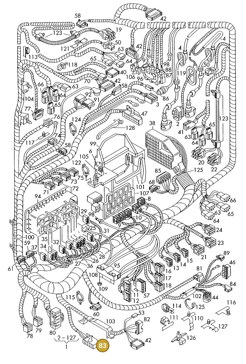 8L0972977C — Volkswagen Polo (2011-2014) diagram 225971850, position 83