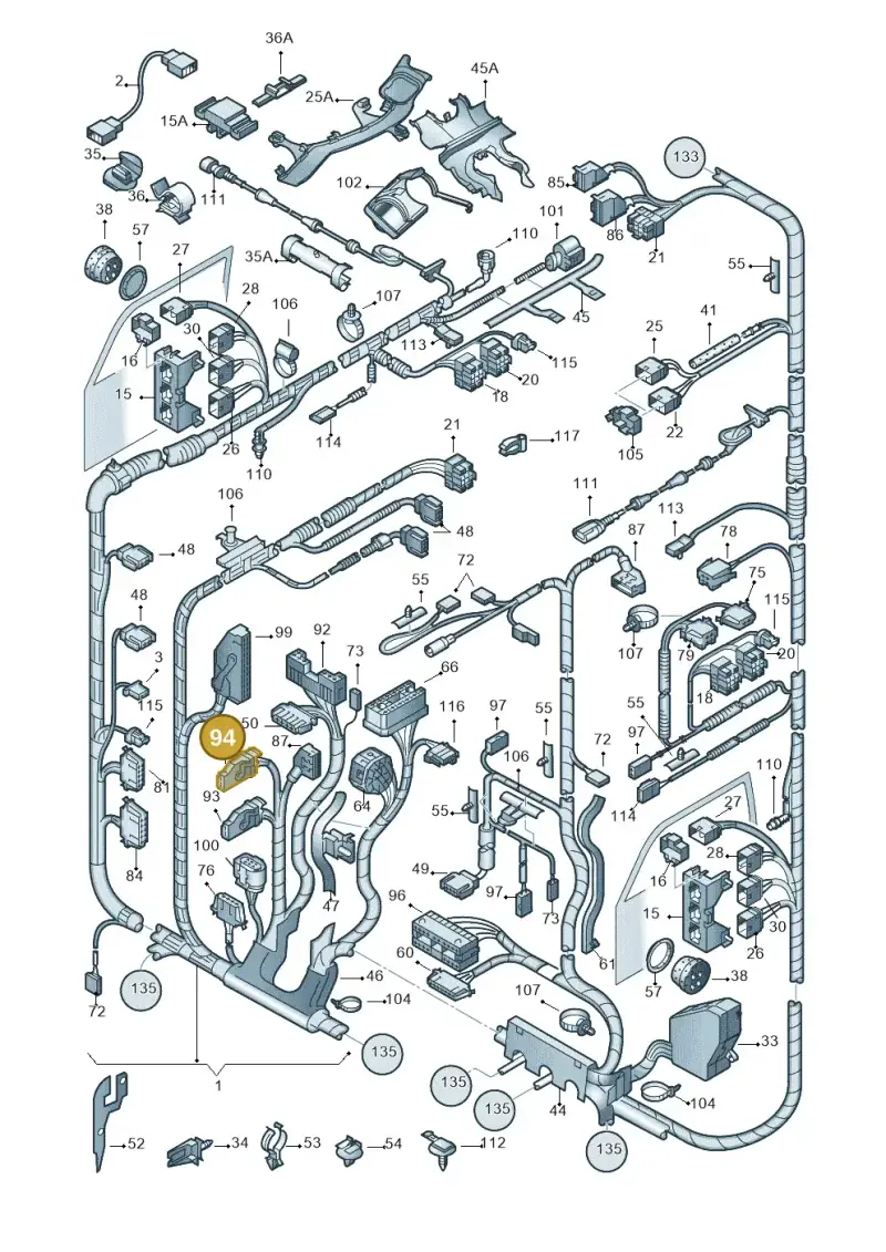 8L0972977D — Volkswagen New Beetle             06> (2005-) diagram 201971810, position 94
