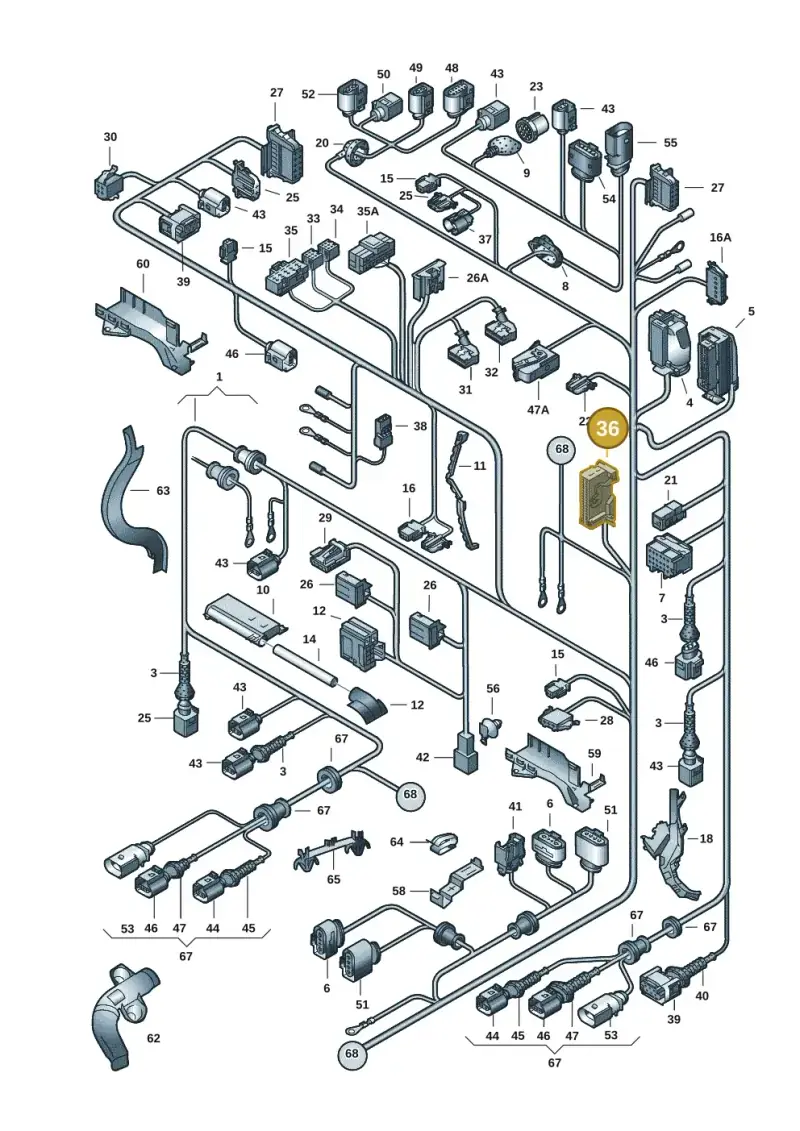 8L0972977 — Volkswagen Phaeton 4motion (2010-2016) diagram 258971830, position 36