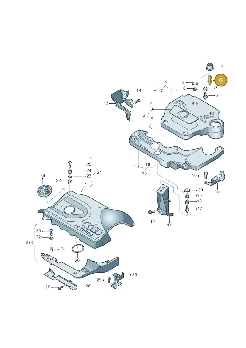 8L9103951 — Volkswagen POLO CLASSIC       "CN"03>06 (2003-2006) diagram 266103700, position 6