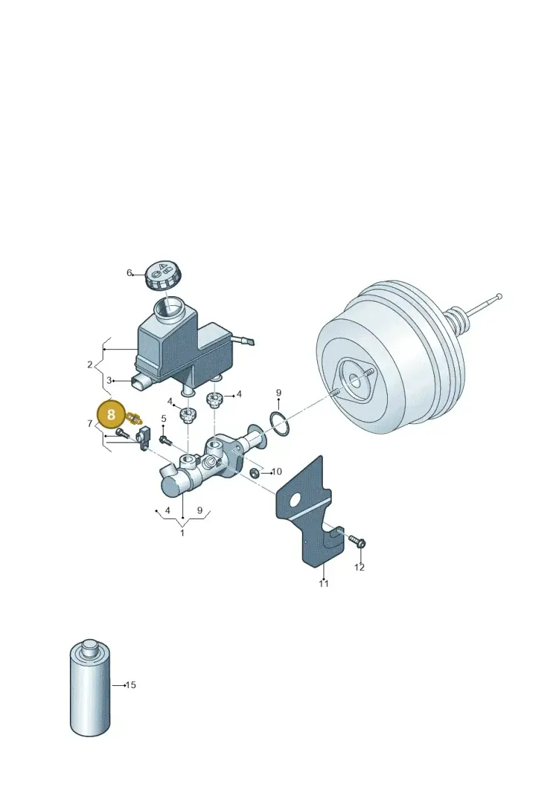 8P0611671 — Volkswagen T-Cross 1,0 (2018-2024) diagram 746611100, position 8