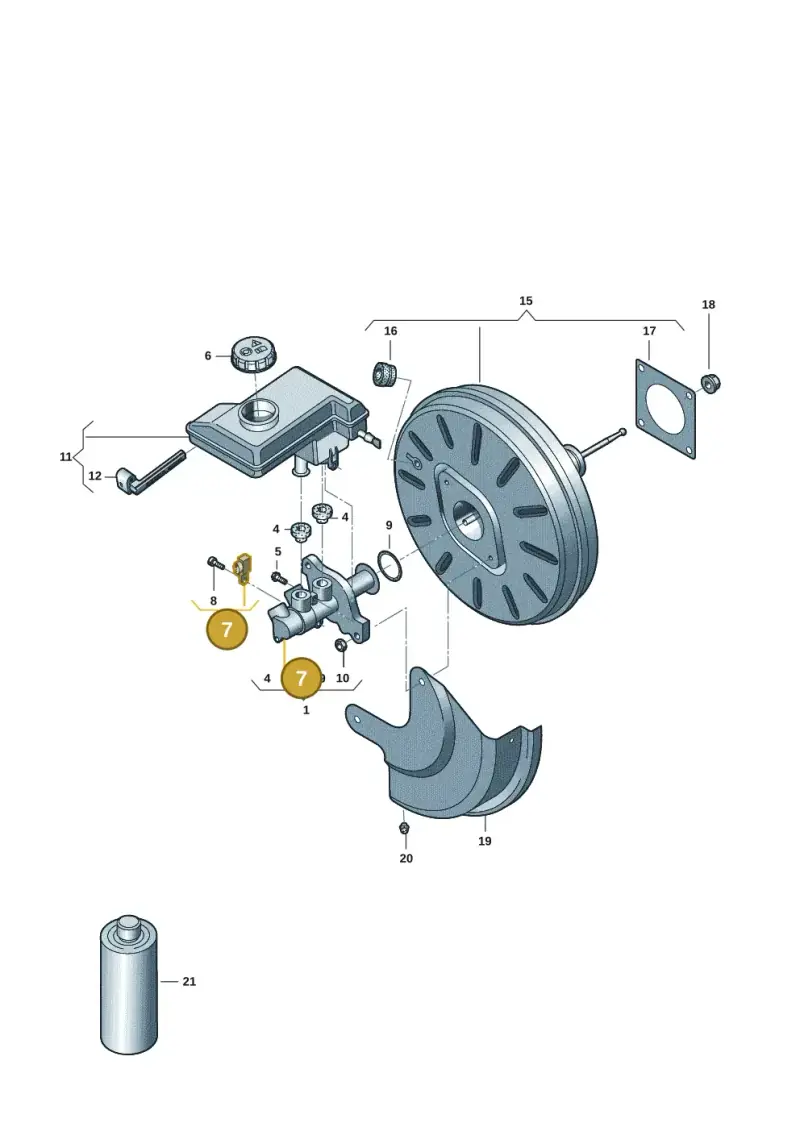 8P0698459B — Volkswagen Taigo (2021-2024) diagram 62i612000, position 7