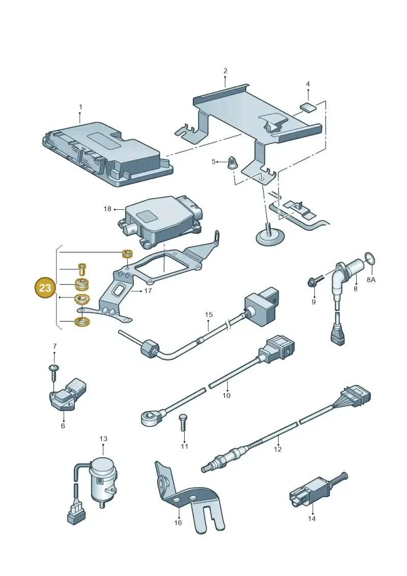 8P0998801 — Volkswagen Caddy panel van (2008-2010) diagram 409906300, position 23