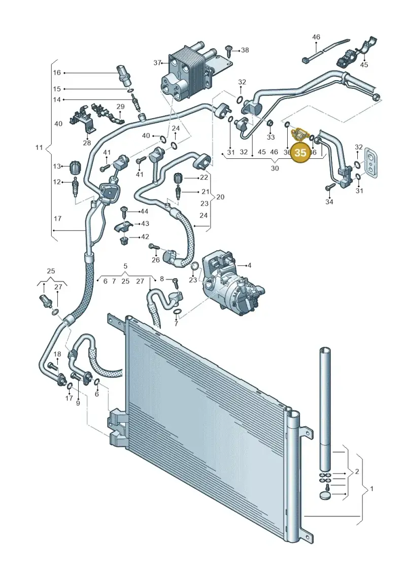 8R0260696A — Volkswagen Arteon (2017-2023) diagram 746260500, position 35