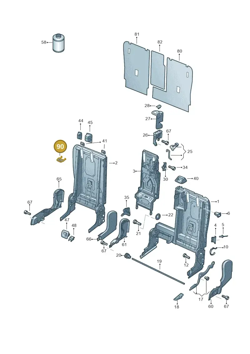 8R0885269 — Volkswagen Touareg BlueMotion (2014-2018) diagram 693885700, position 90