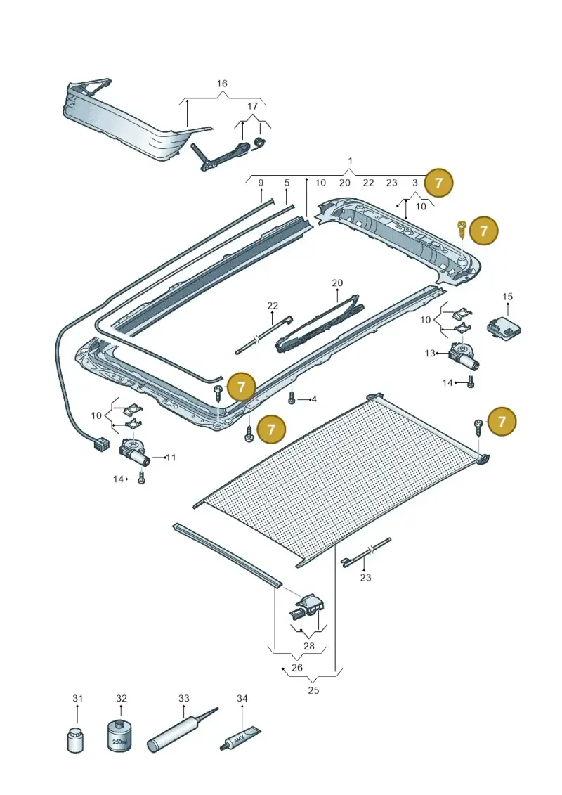 8R0898057 — Volkswagen Golf 2.0 BlueMotion (2019-2024) diagram 793877200, position 7