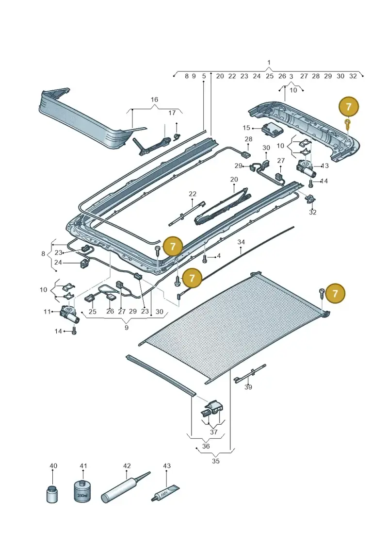 8R0898057 — Volkswagen Tiguan 2.0 4Motion (2017-2024) diagram 884877100, position 7