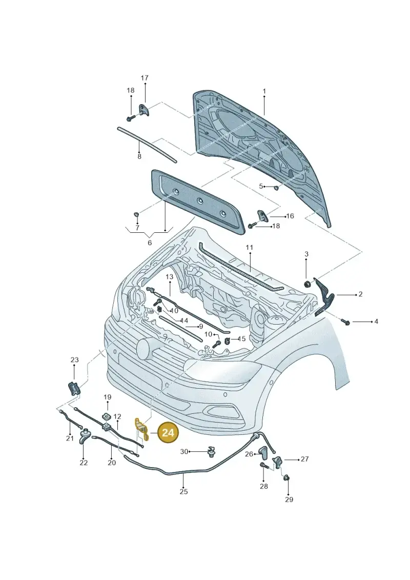 8S0823509B — Volkswagen Polo Track (2023-) diagram 602823000, position 24