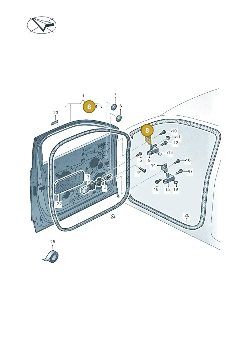 8S0833407A — Volkswagen Touareg (2017-2023) diagram 439831000, position 8
