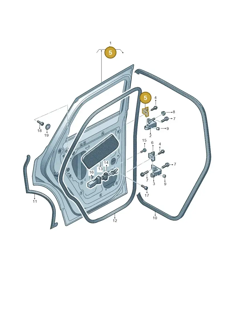 8S0833407A — Volkswagen Touareg (2017-2023) diagram 439833010, position 5