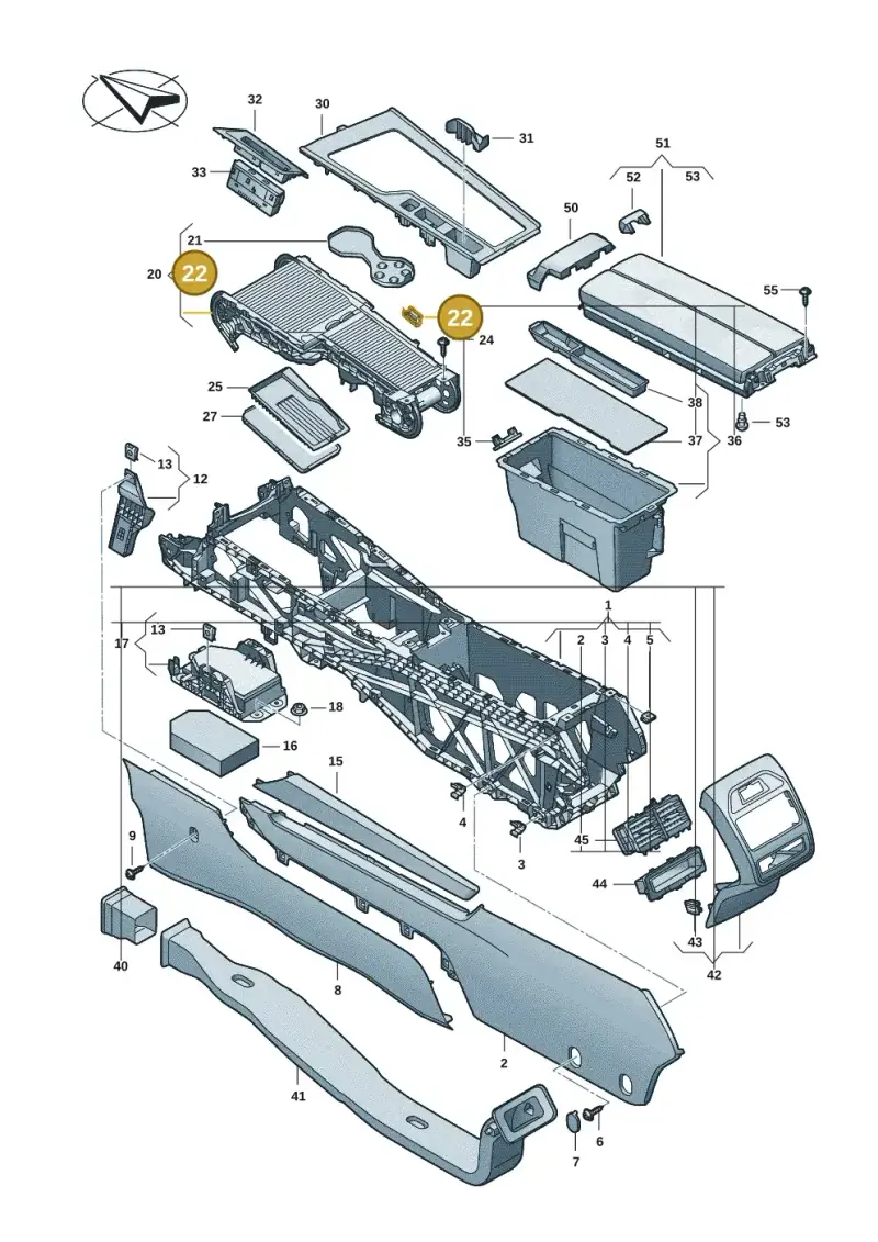 8S0853107 — Volkswagen Passat estate (2023-) diagram 3j0863500, position 22