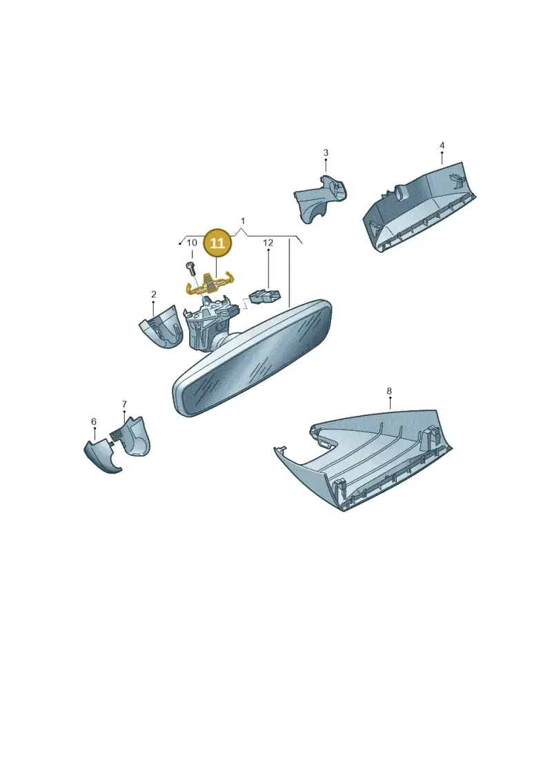 8S0857118A — Volkswagen Golf 2.0 BlueMotion (2019-2024) diagram 3cm857047, position 11