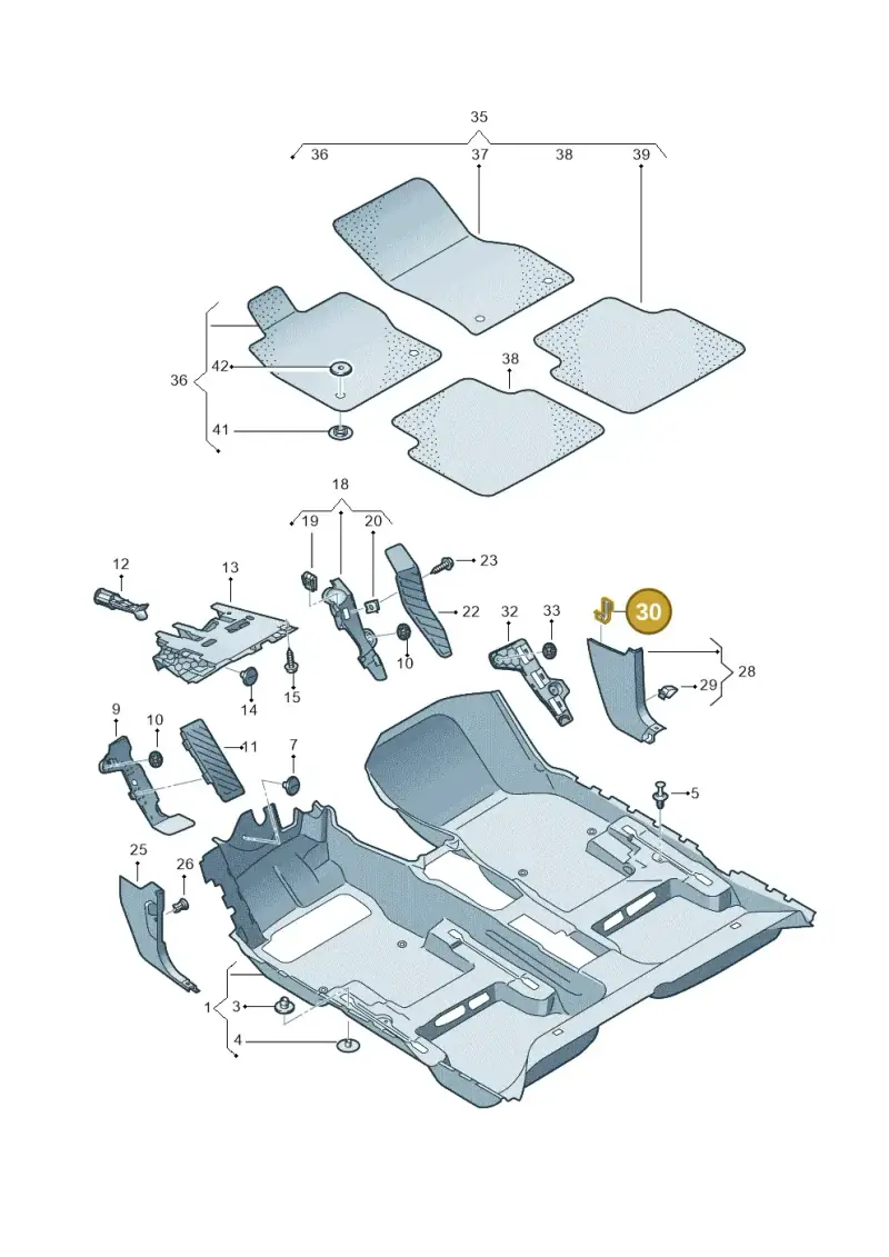 8T0863253 — Volkswagen Arteon (2017-2023) diagram 828863000, position 30