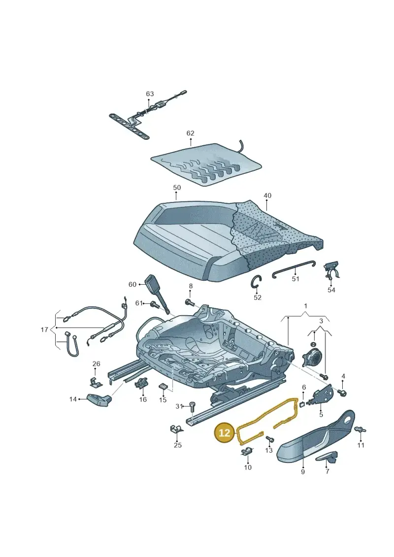8T0881560B — Volkswagen Scirocco 2.0 (2008-2014) diagram 651881000, position 12