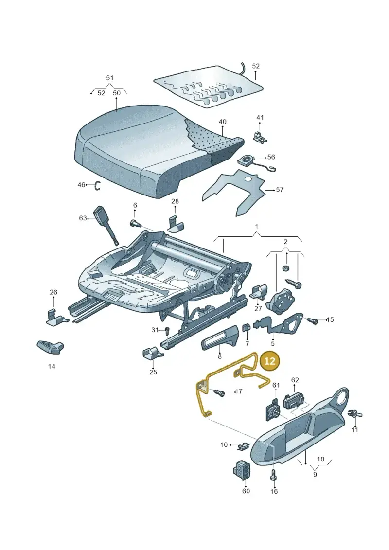 8T0881560B — Volkswagen Passat CC (2008-2012) diagram 737881000, position 12