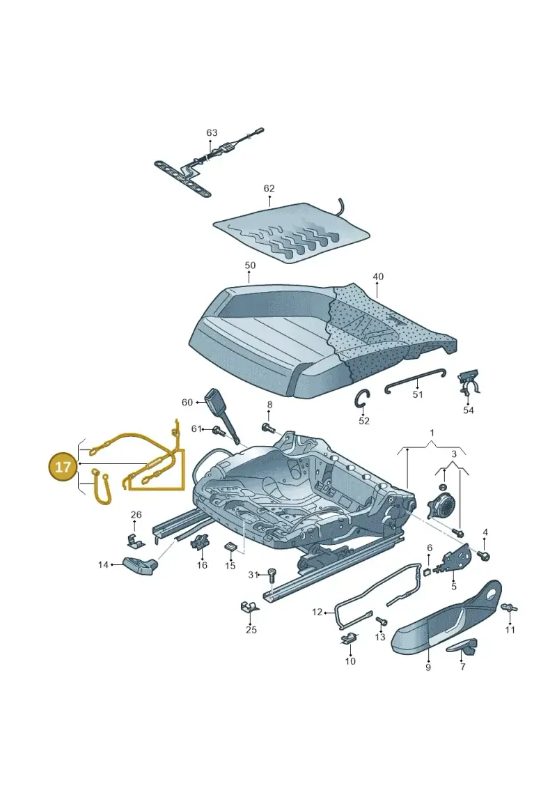 8T0898021A — Volkswagen Scirocco 2.0 (2014-2017) diagram 651881000, position 17