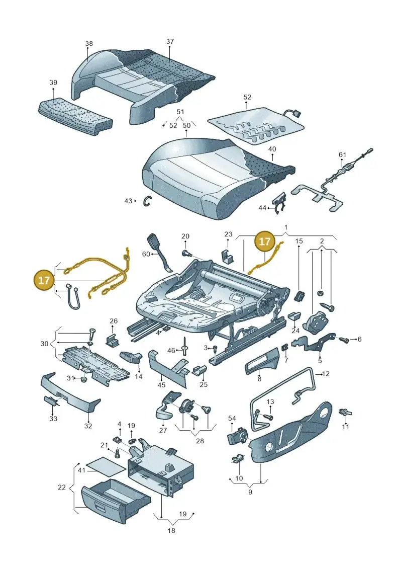 8T0898021A — Volkswagen Golf 2.0 (2016-2020) diagram 746881000, position 17