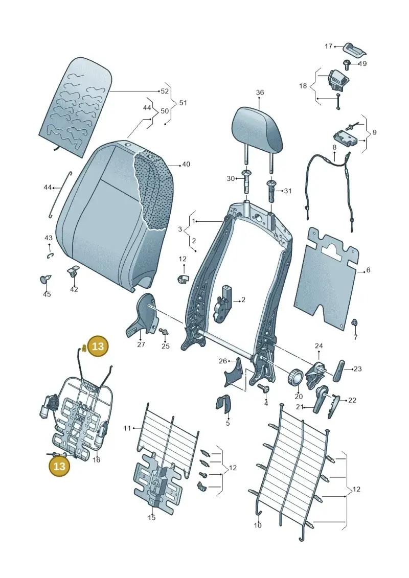8T0898955 — Volkswagen Golf 2.0 (2016-2020) diagram 746881500, position 13