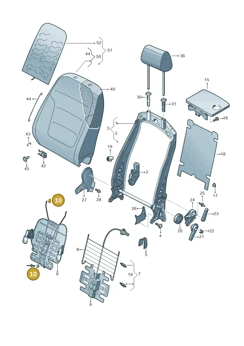 8T0898955 — Volkswagen Sharan BlueMotion (2015-2022) diagram 863881500, position 10