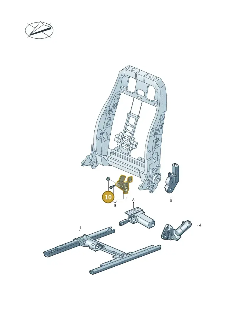 8T0959599 — Volkswagen Scirocco 2.0 (2014-2017) diagram 651959450, position 10
