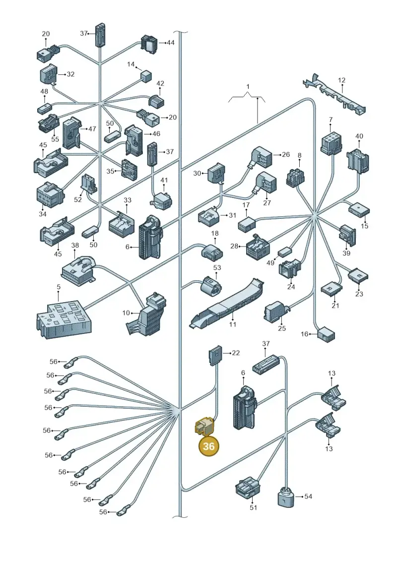 8T0972571B — Volkswagen Touareg (2012-2014) diagram 693971820, position 36