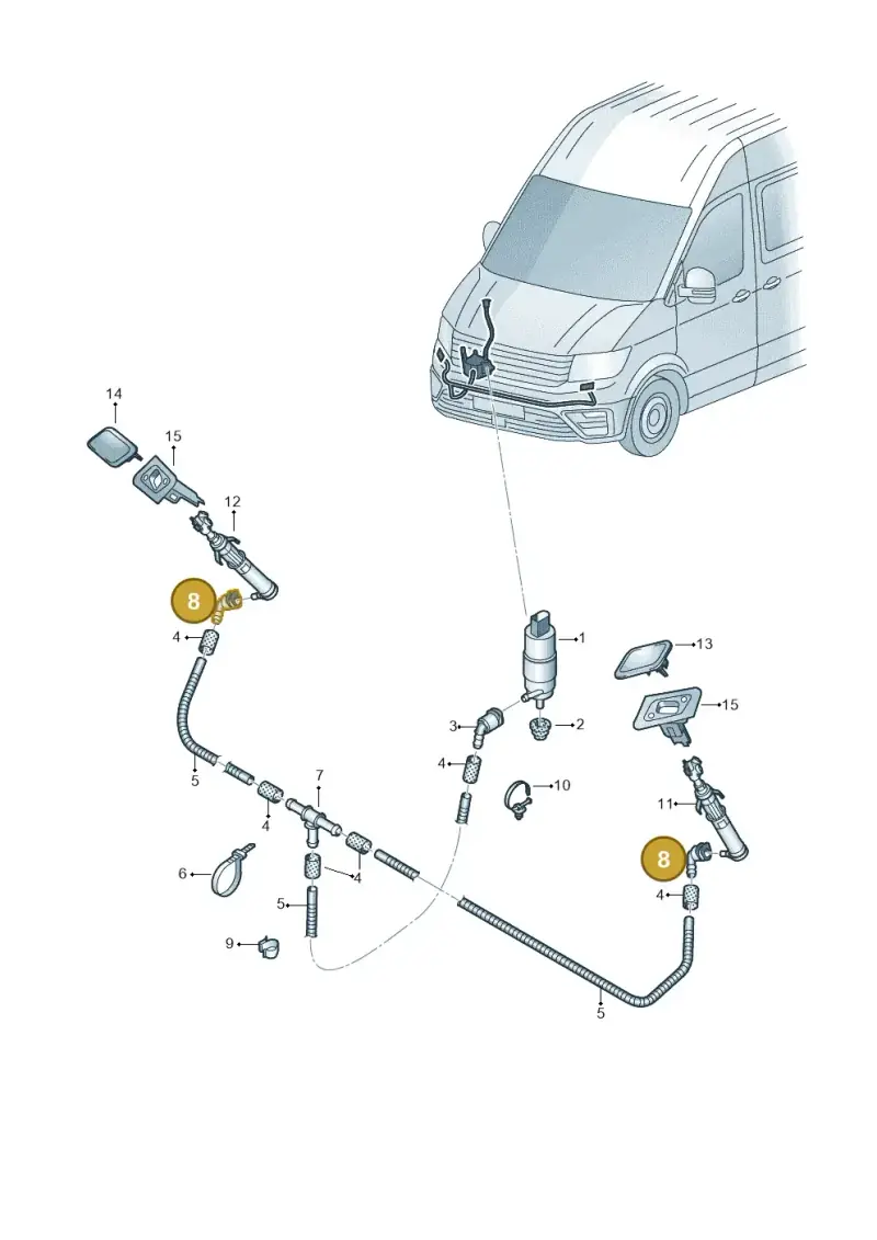 8U0955665 — Volkswagen E-Crafter 35 (2018-2024) diagram 806955300, position 8