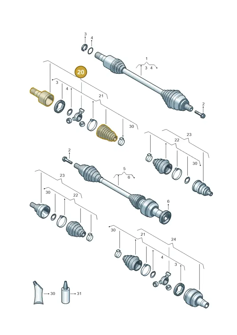 8V0498103 — Volkswagen Passat saloon (2014-2024) diagram 793407920, position 20