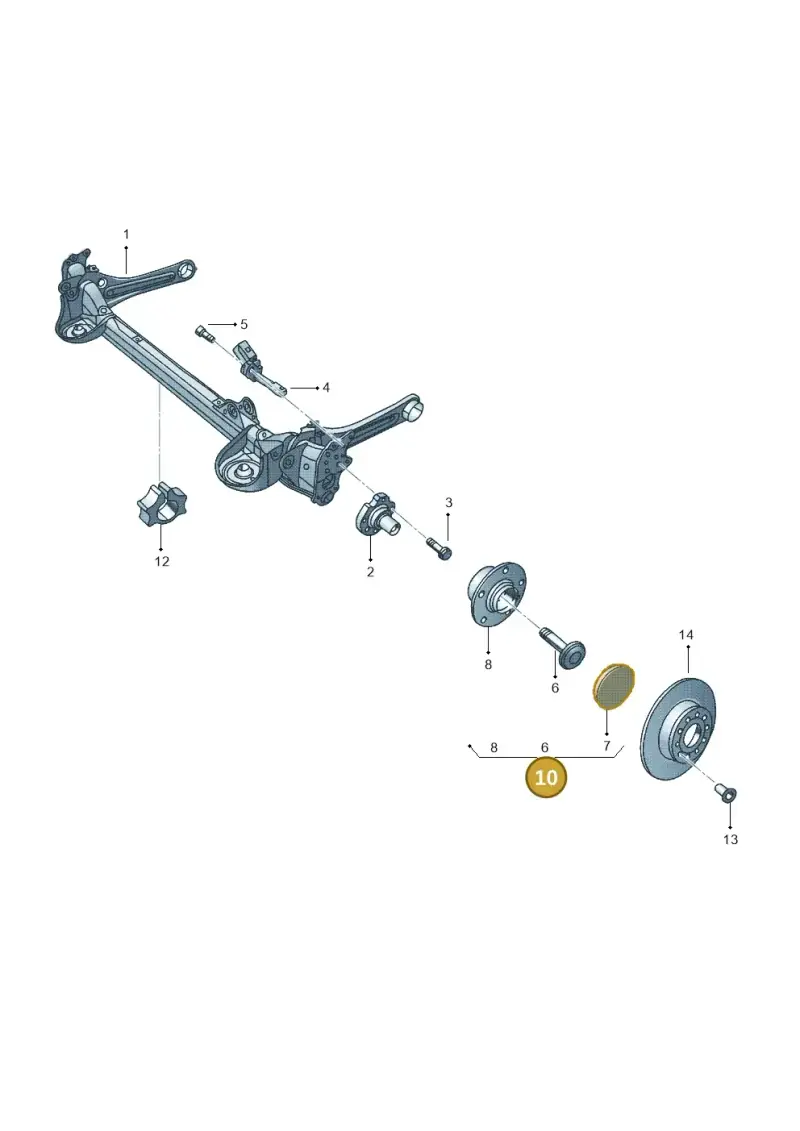 8V0598611A — Volkswagen Jetta (2010-2014) diagram 692500200, position 10