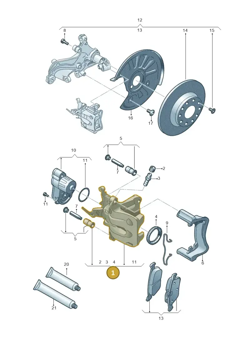8V0615423 — Volkswagen Golf Estate (2013-2017) diagram 869615500, position 1