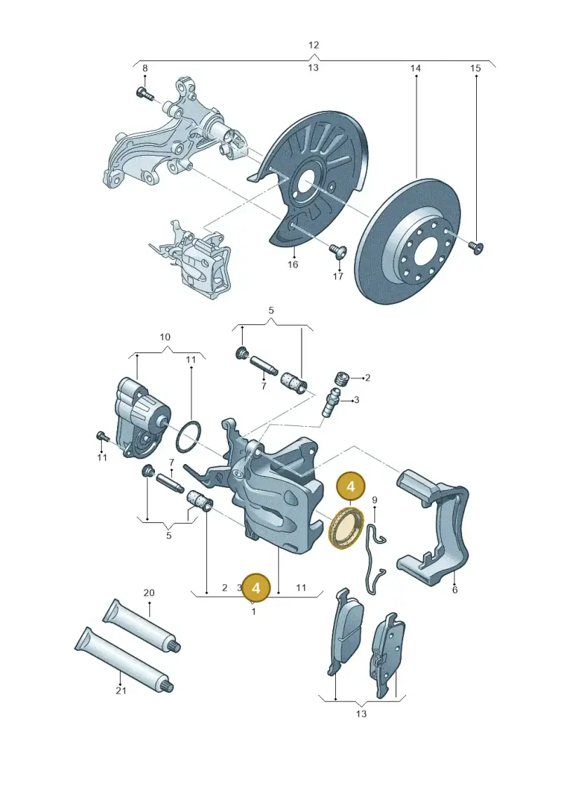 8V0698671 — Volkswagen Touran 2,0 BlueMotion (2015-2024) diagram 869615500, position 4