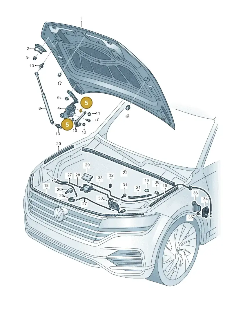 8V0823739 — Volkswagen Touareg (2017-2023) diagram 439823000, position 5