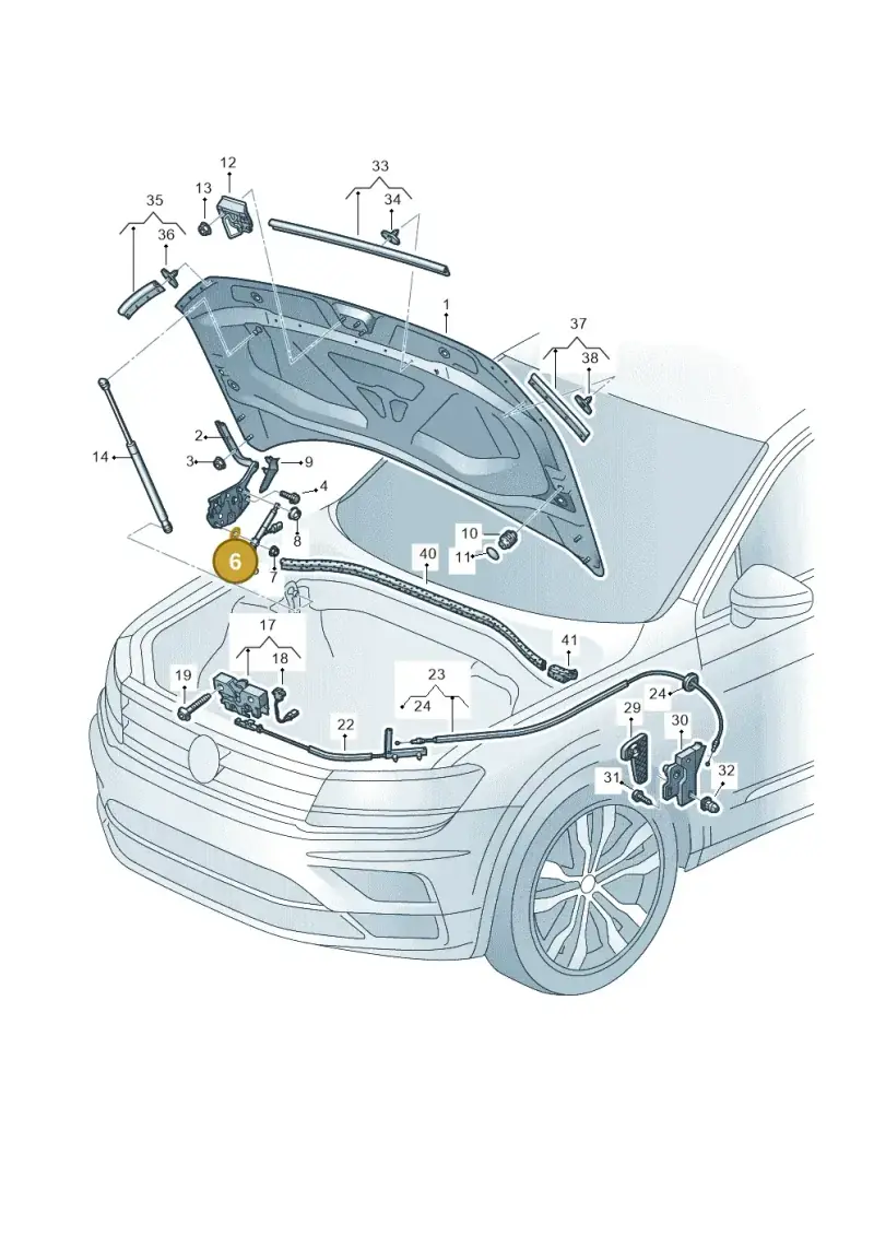 8V0823739 — Volkswagen Tiguan 2.0 4Motion (2016-2024) diagram 884823000, position 6