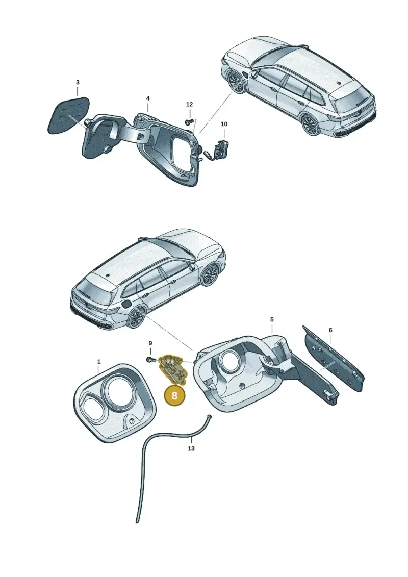 8V0862159A — Volkswagen Passat estate (2023-) diagram 3j0809500, position 8
