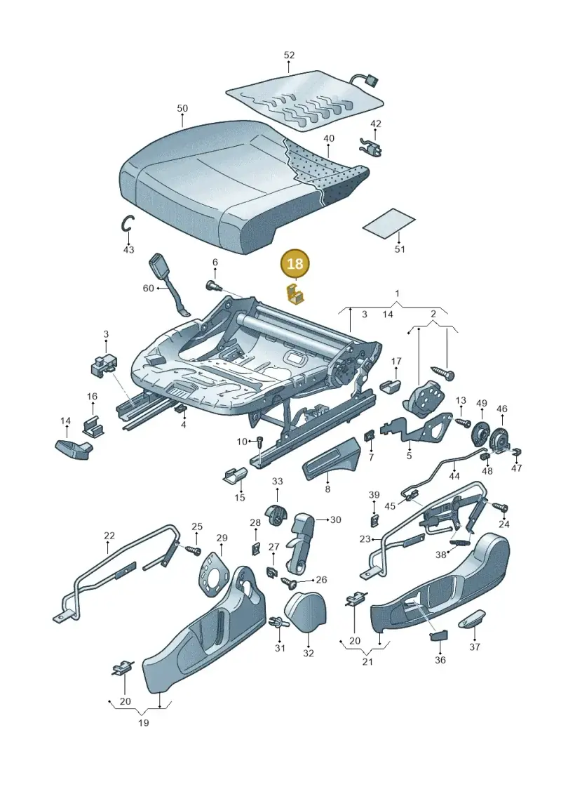 8V0881347B01C — Volkswagen New Passat (2015-2022) diagram 691881000, position 18