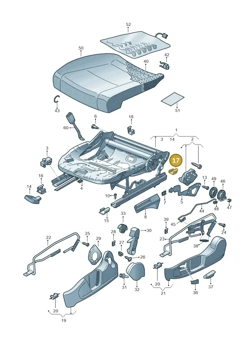 8V0881348B01C — Volkswagen New Passat (2015-2022) diagram 691881000, position 17