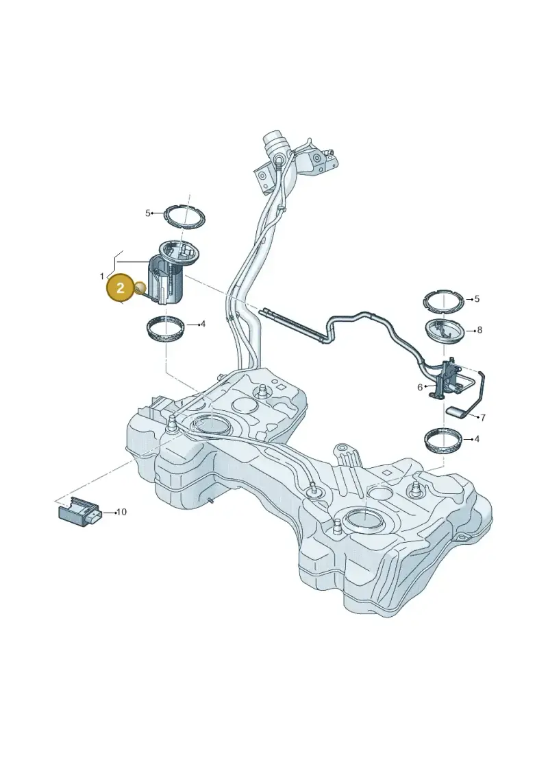 8V0919673D — Volkswagen Golf 2.0 BlueMotion (2019-2024) diagram 813919036, position 2