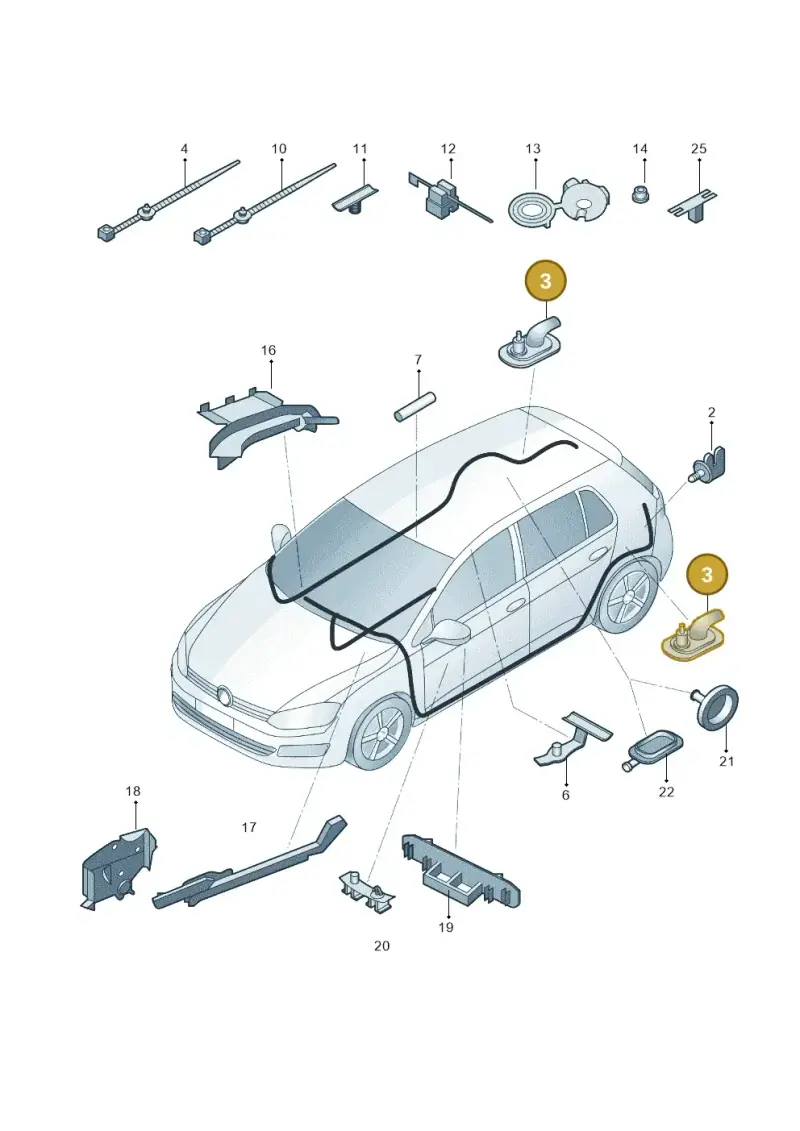 8V0927905 — Volkswagen Teramont (2016-2021) diagram 809971820, position 3