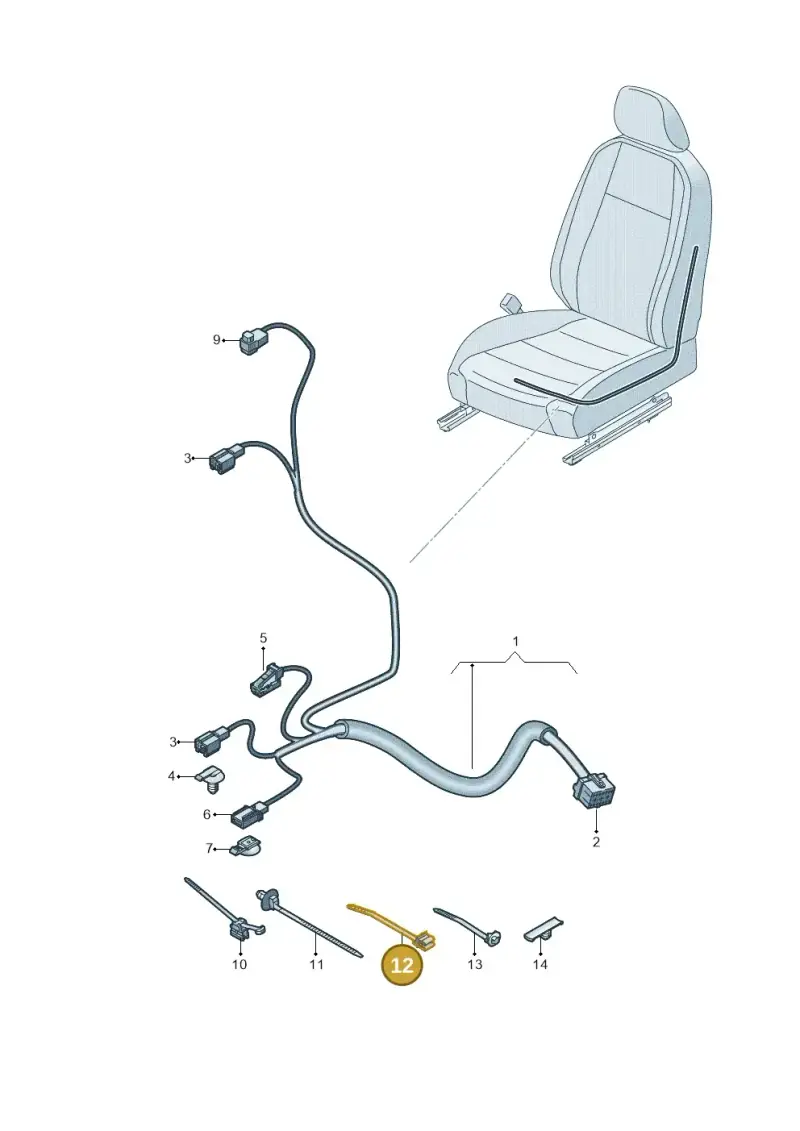 8V0971850A — Volkswagen Taigo (2021-2024) diagram 837972029, position 12