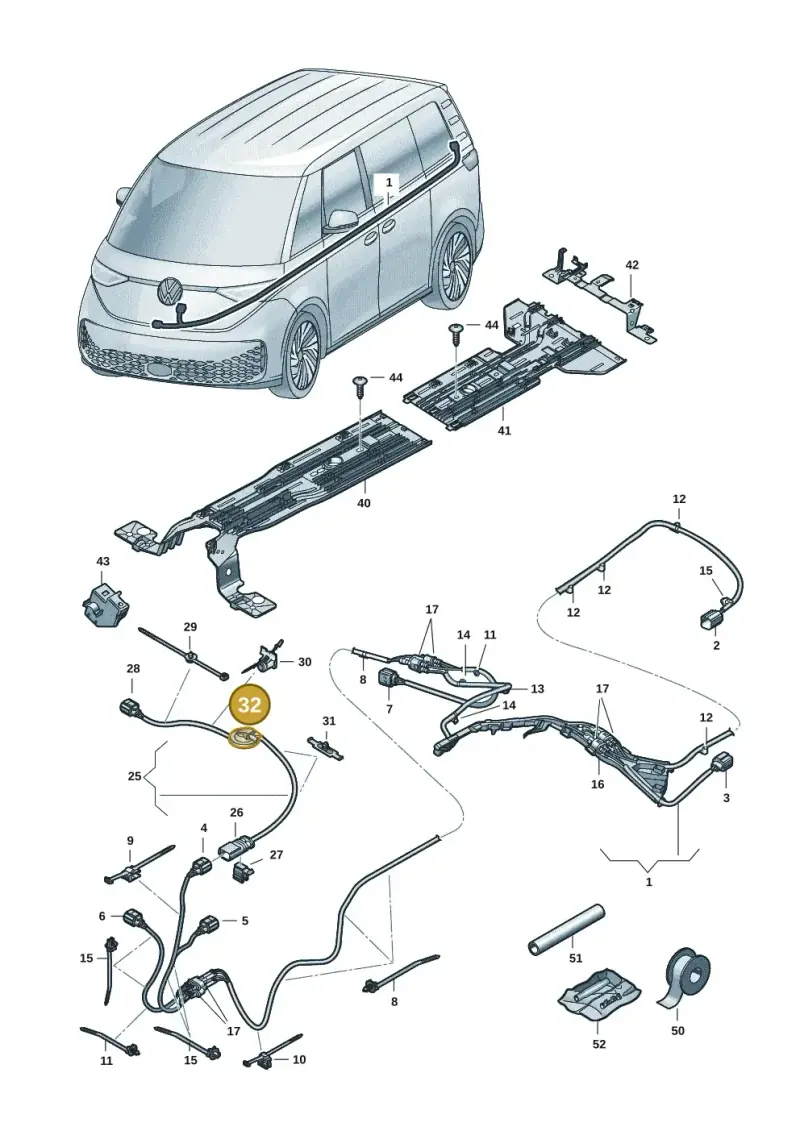 8V0971872 — Volkswagen ID.Buzz (2022-) diagram 15a970200, position 32