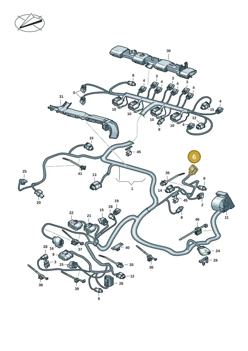 8V1973713 — Volkswagen Passat estate (2023-) diagram 5h0971018, position 6