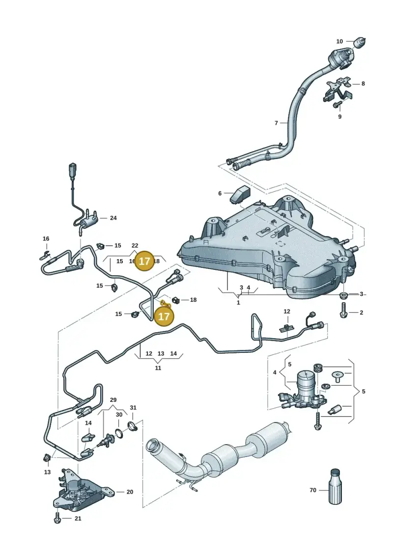 8W0201449J — Volkswagen Multivan (2021-) diagram 7t0201600, position 17