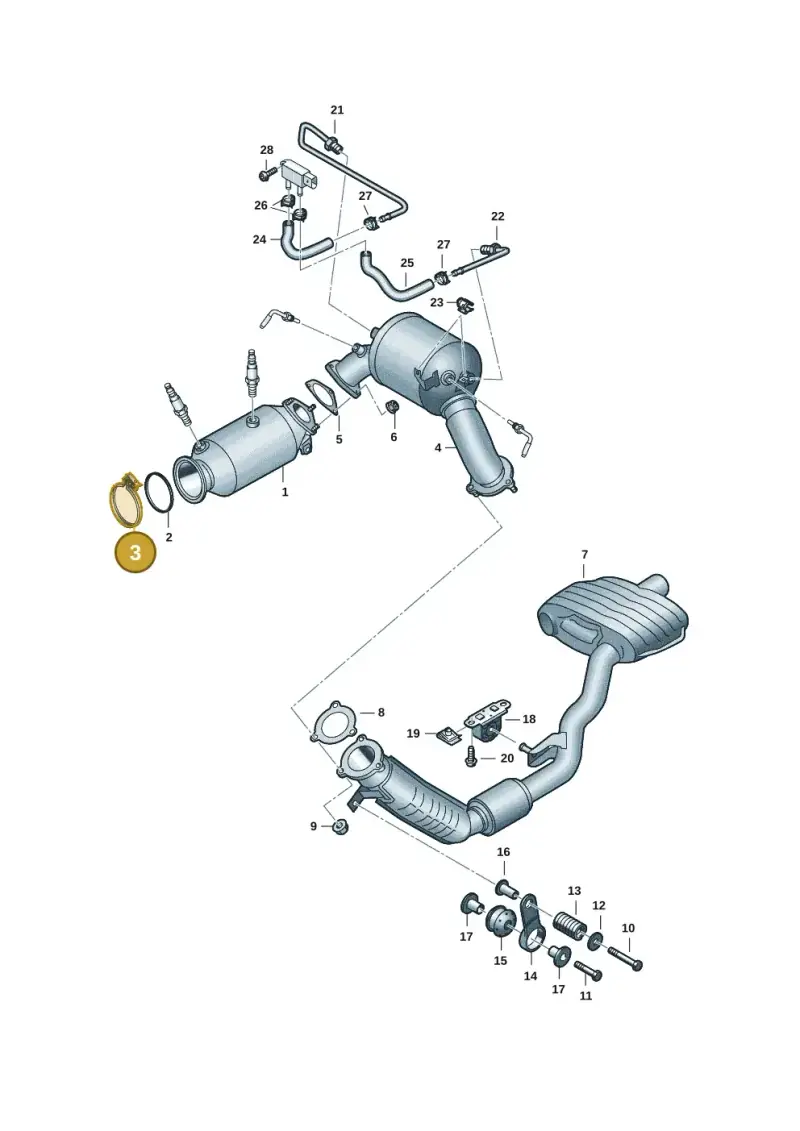 8W0253725K — Volkswagen Touareg (2017-2023) diagram 439253033, position 3